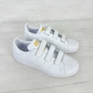 Adidas Originals Stan Smith White Sneakers Men 9.5 Athletic Hook & Loop Casual‎